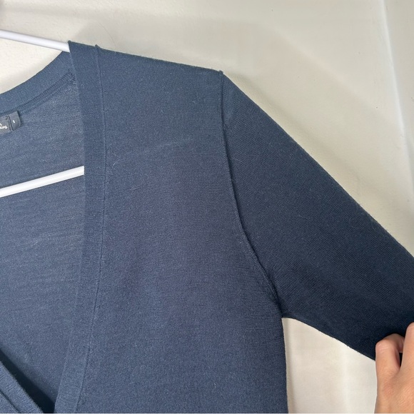 Filippa K Cardigan Extra Fine Merino Wool Knit Navy Blue Lightweight V-Neck S - Picture 7 of 11
